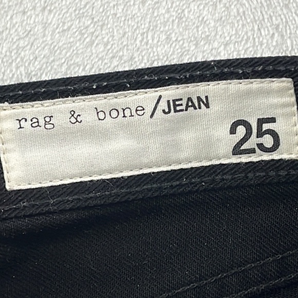 Rag & Bone 25, 0 Black Short Fray Raw Hem High Rise‎ 100% Cotton Denim Shorts - Picture 6 of 11